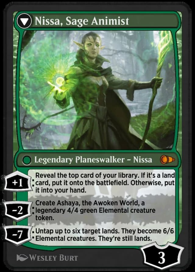 Nissa, Vastwood Seer // Nissa, Sage Animist image