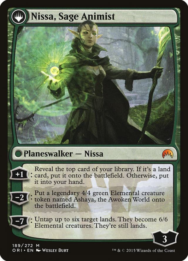 Nissa, Vastwood Seer // Nissa, Sage Animist image
