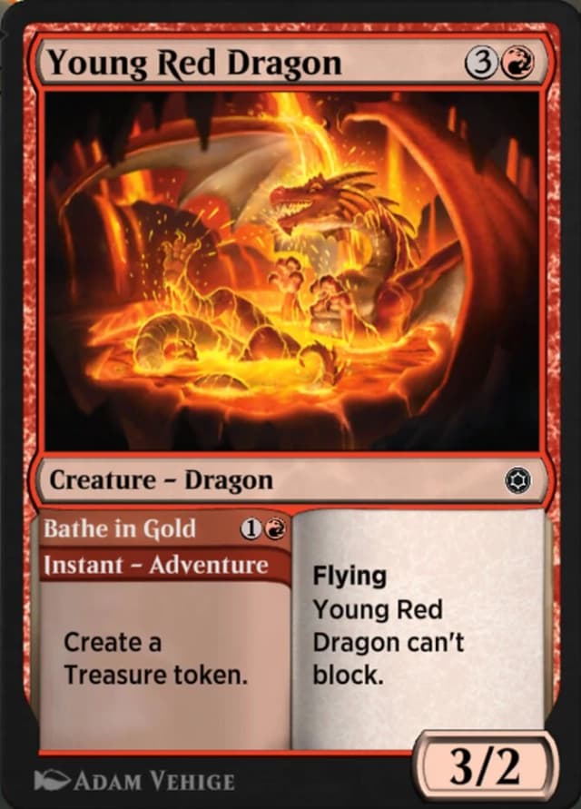 Young Red Dragon // Bathe in Gold image