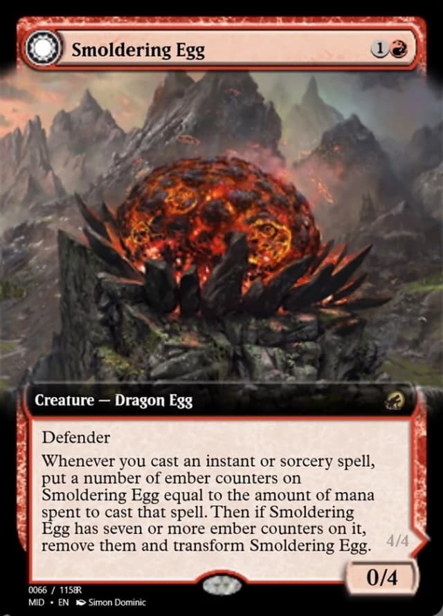 Smoldering Egg // Ashmouth Dragon image