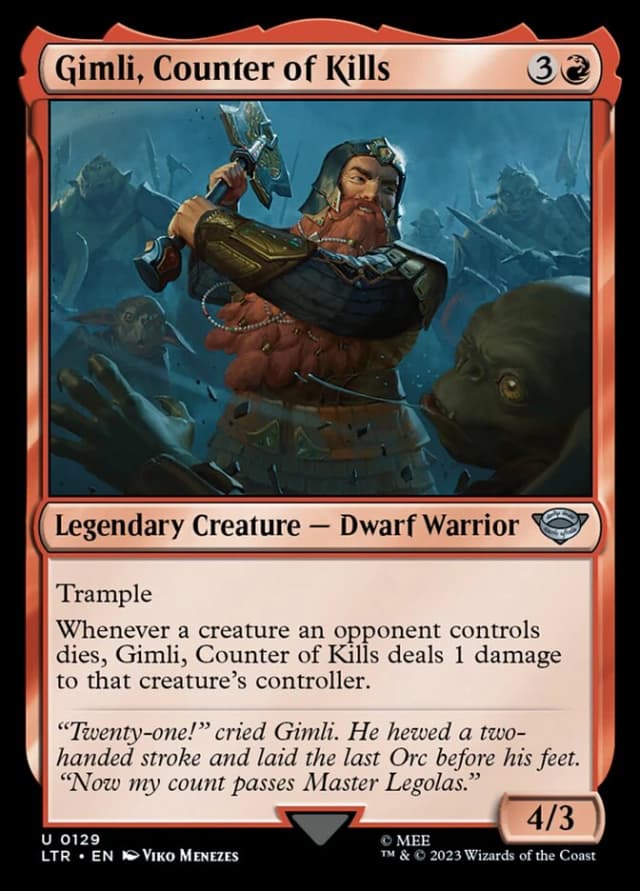 Gimli, Counter of Kills image
