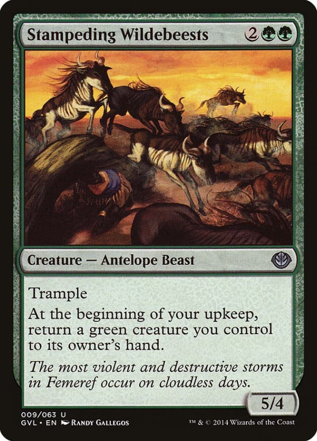 Stampeding Wildebeests image