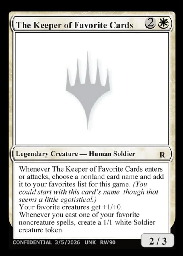 The Keeper of Favorite Cards image