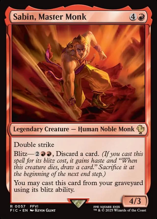 Sabin, Master Monk image