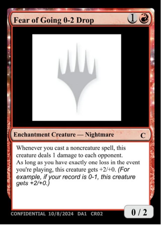 Fear of Going 0-2 Drop image