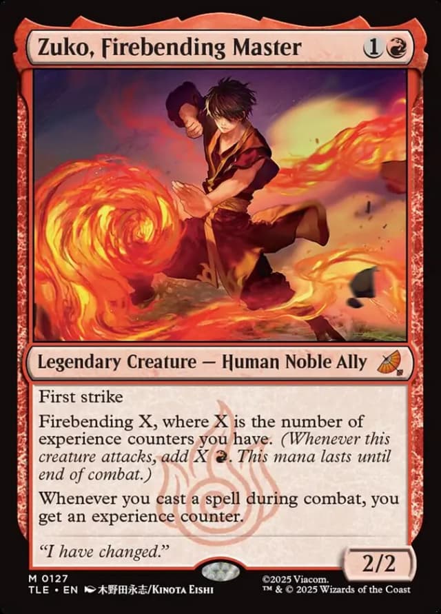 Zuko, Firebending Master image