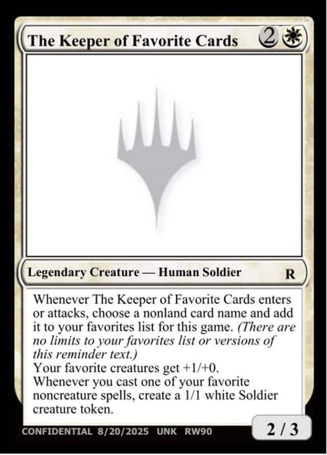 The Keeper of Favorite Cards image