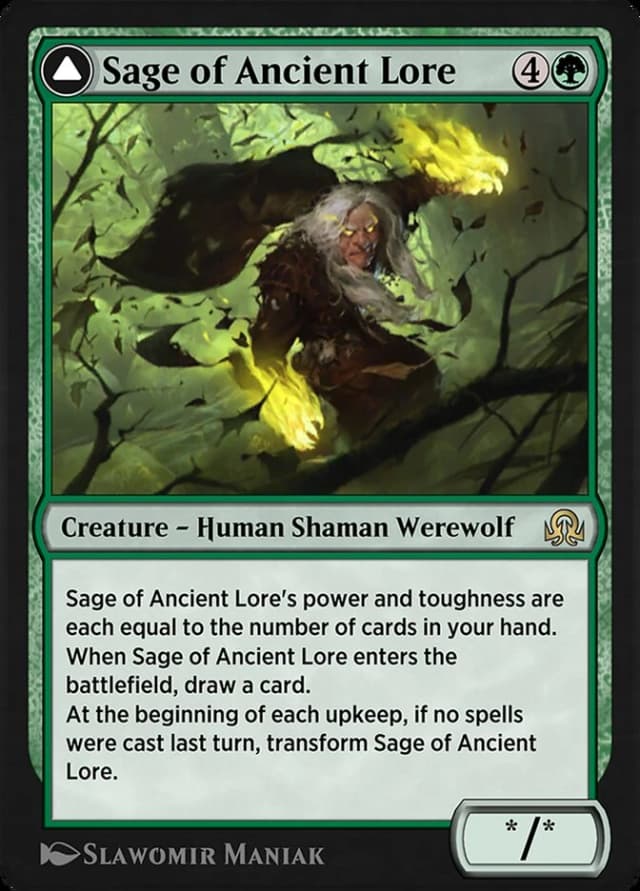 Sage of Ancient Lore // Werewolf of Ancient Hunger image