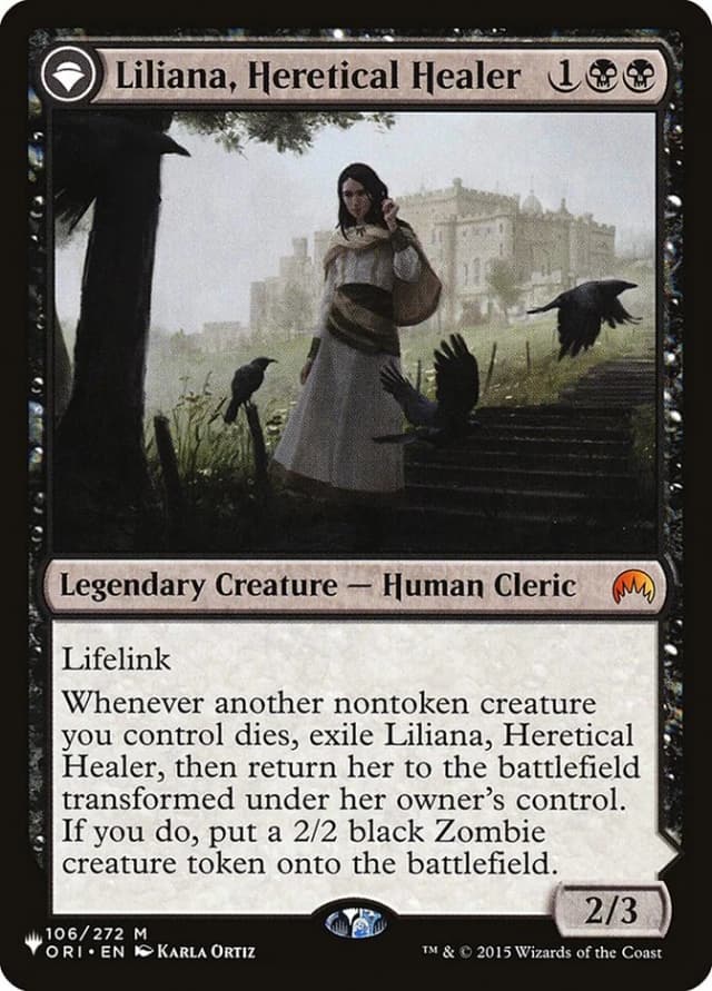 Liliana, Heretical Healer // Liliana, Defiant Necromancer image