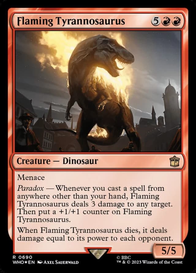 Flaming Tyrannosaurus image