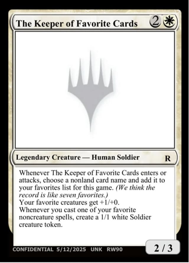 The Keeper of Favorite Cards image