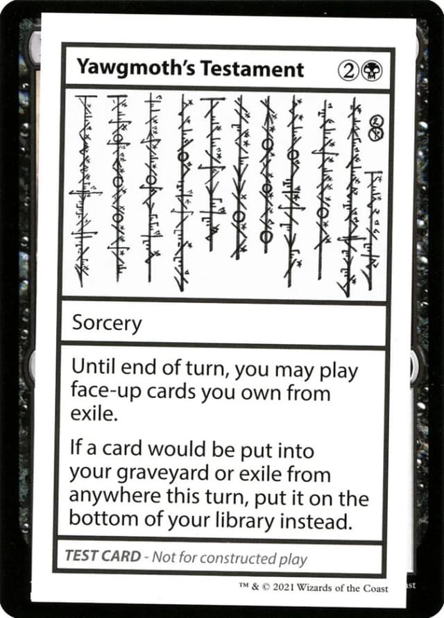 Yawgmoth's Testament image