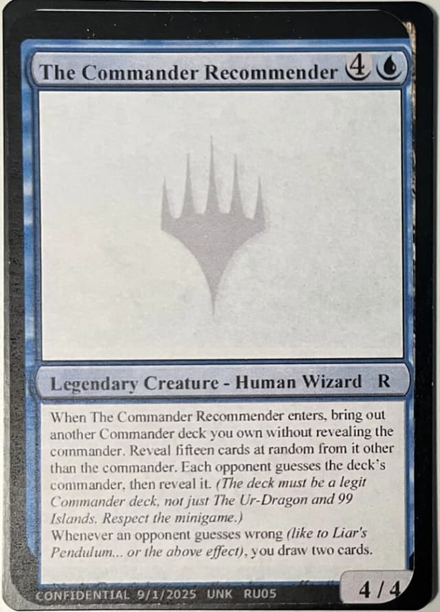 The Commander Recommender image
