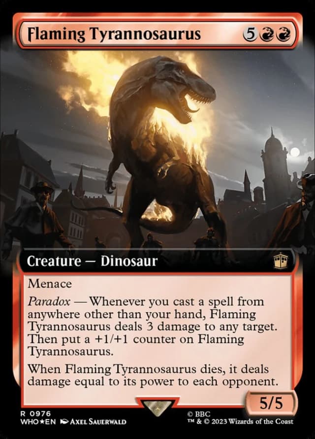 Flaming Tyrannosaurus image