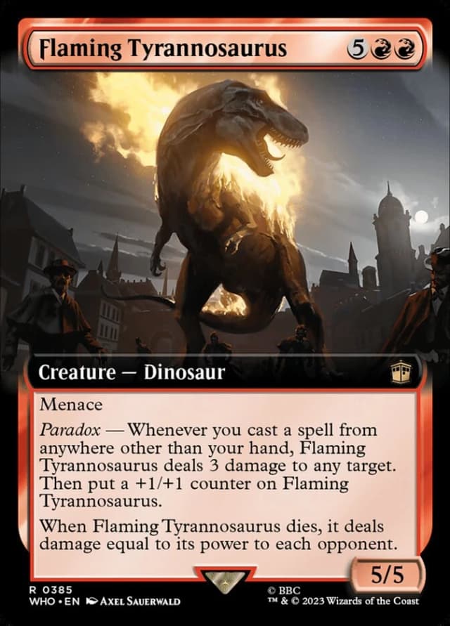 Flaming Tyrannosaurus image