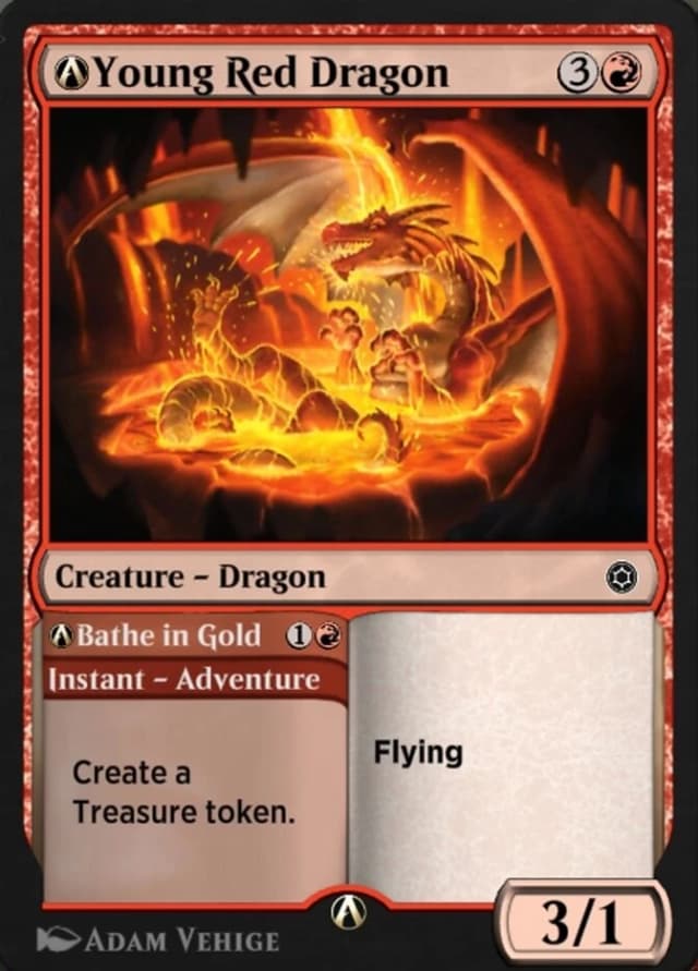 A-Young Red Dragon // A-Bathe in Gold image