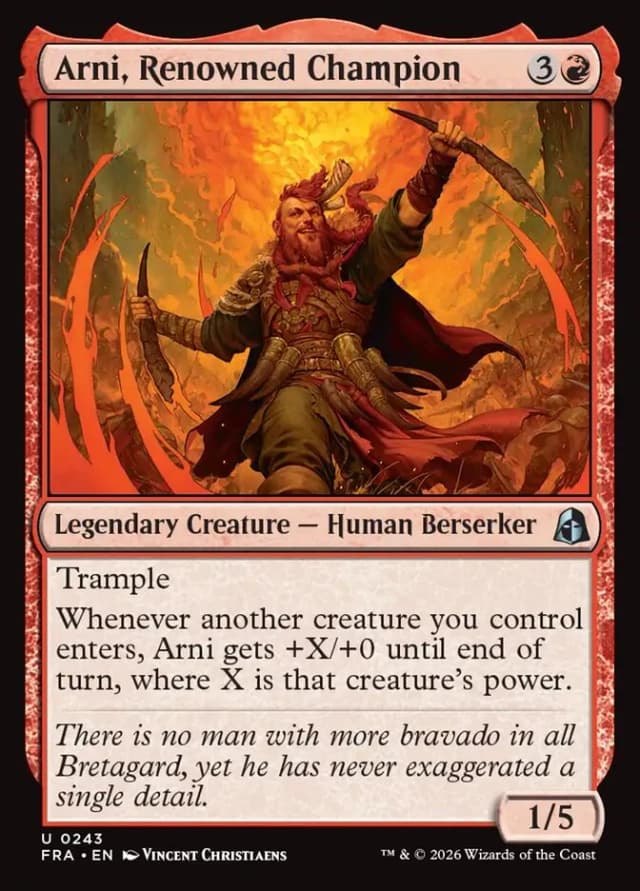 Arni, Renowned Champion image