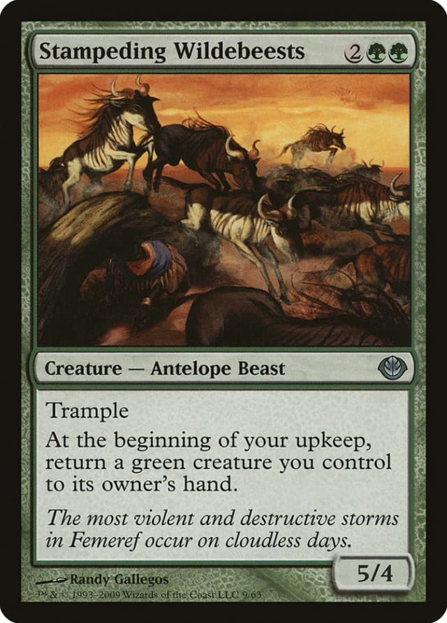 Stampeding Wildebeests image