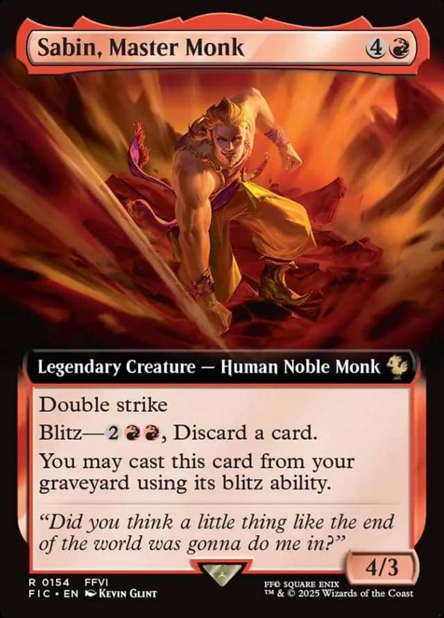 Sabin, Master Monk image