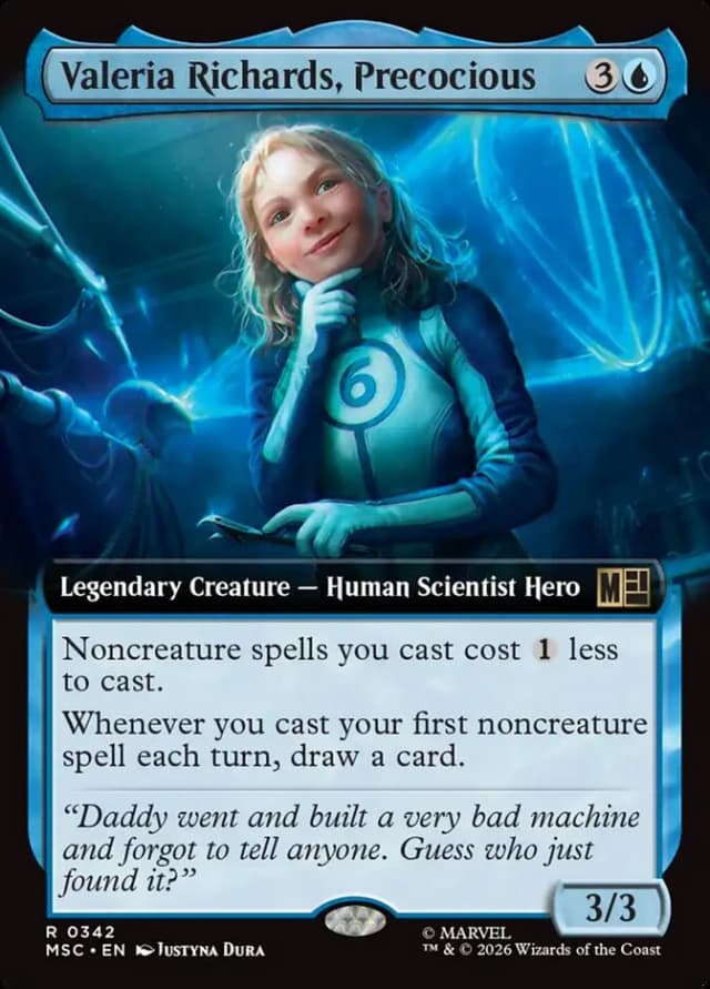 Valeria Richards, Precocious image