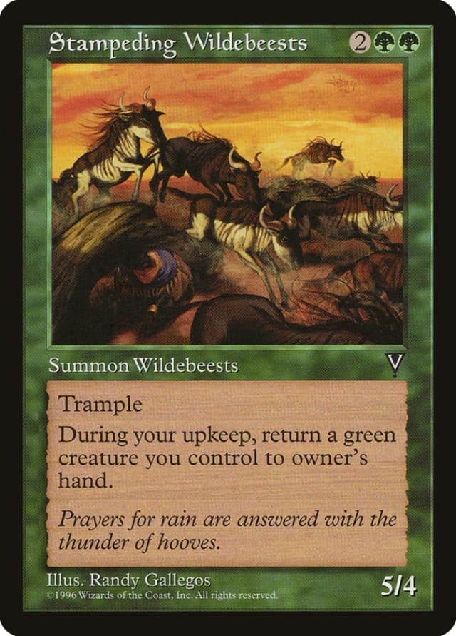 Stampeding Wildebeests image