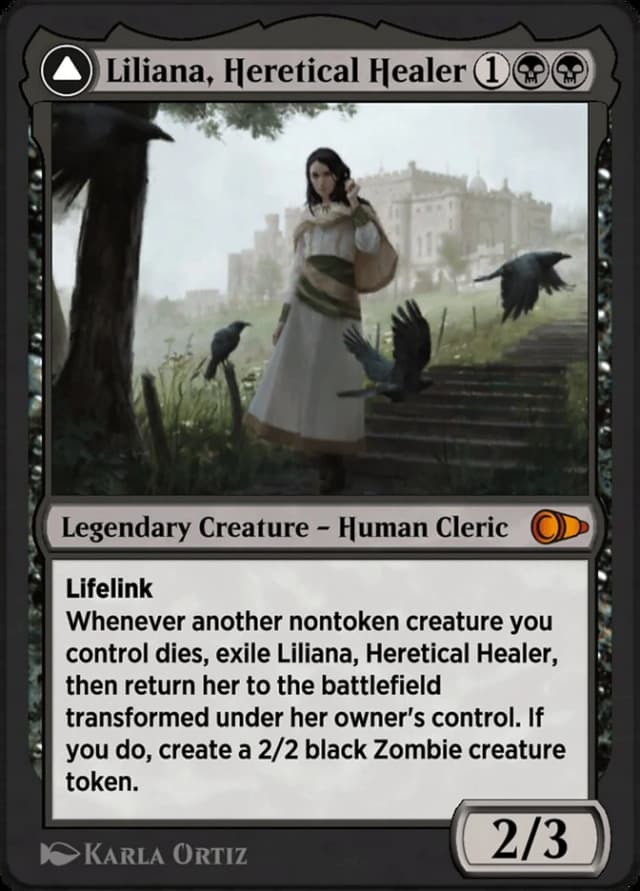 Liliana, Heretical Healer // Liliana, Defiant Necromancer image