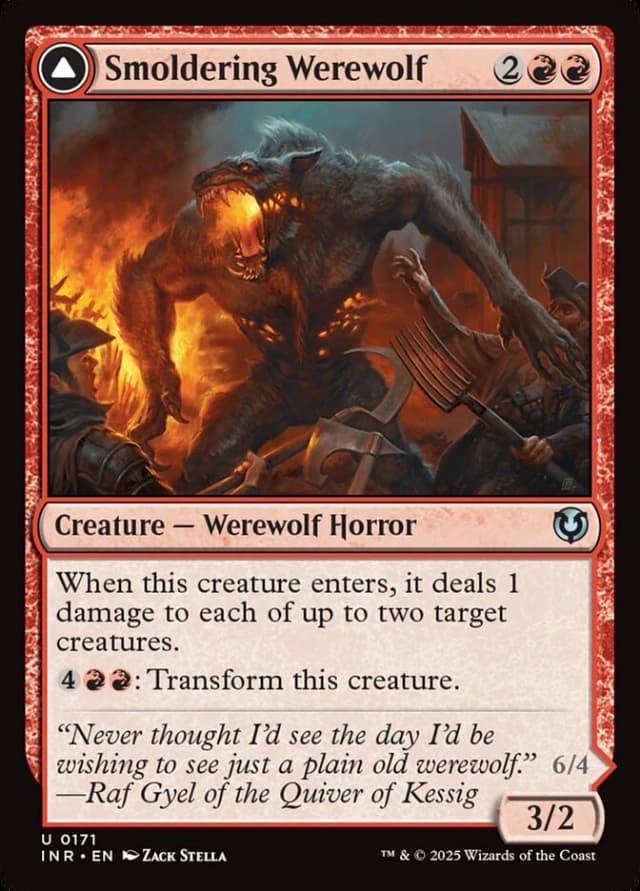 Smoldering Werewolf // Erupting Dreadwolf image