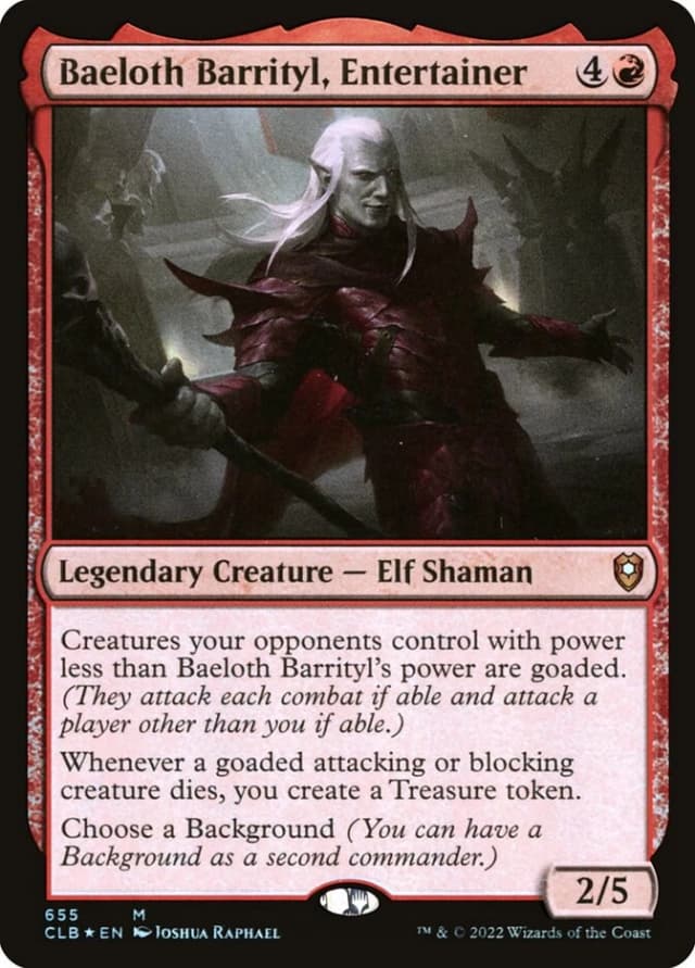 Baeloth Barrityl, Entertainer image